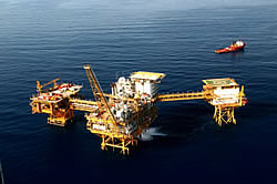 An offshore platform – one of the many industries which BLMS supplies to