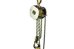 Stainless steel hook suspension chain hoists can be supplied with a special braking system for subsea operations